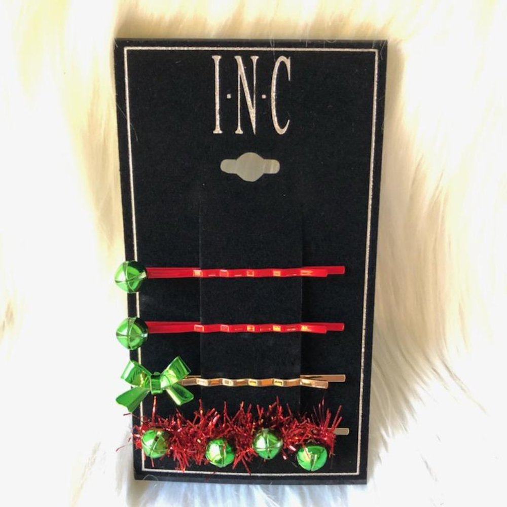 INC Jingle Bell Holiday Bobby Pin Set